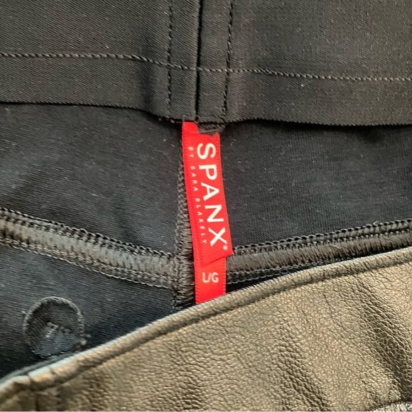 Spanx Faux Leather-Like Ankle Skinny Pants in Black Large - Picture 13 of 13
